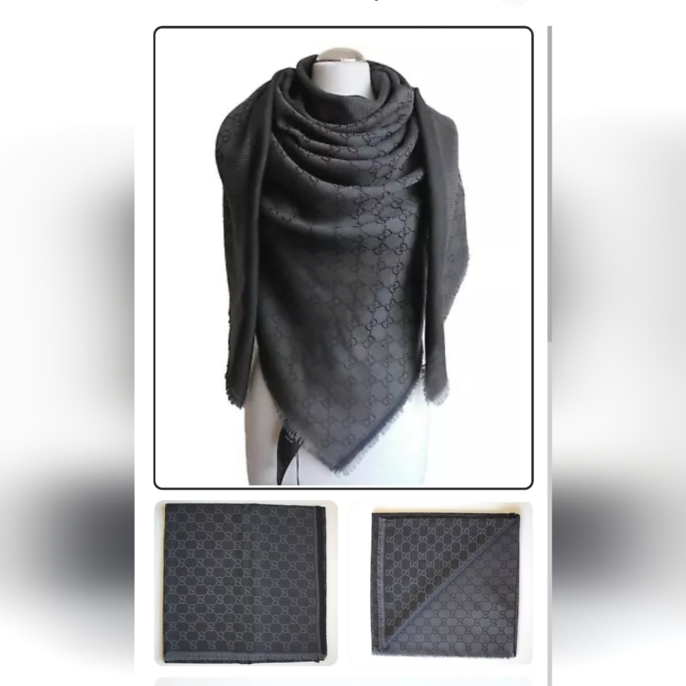 Gucci scarf wool silk